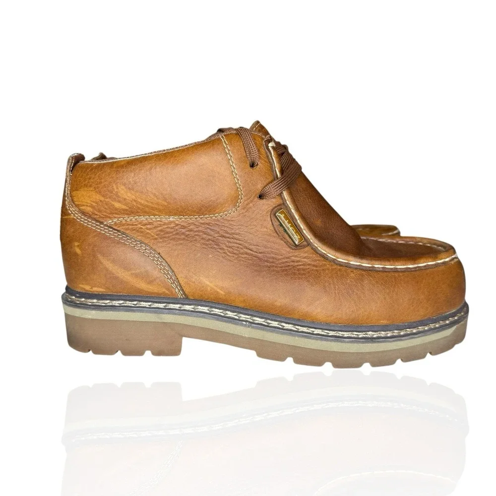 Lugz Strutt Shoes Mens 8 Tan Leather Lace Up Chukka Boots‎ Casual Comfort Y2K